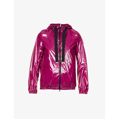 Shop Herno Cappa Gloss Brand-appliqué Shell Jacket In Fuxia