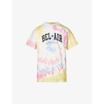Shop Bel-air Athletics College Brand-print Cotton-jersey T-shirt In Multi-coloured
