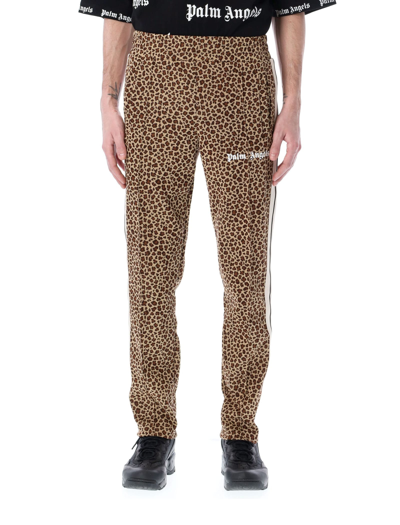 Shop Palm Angels Leopard Jacquard Track Pant