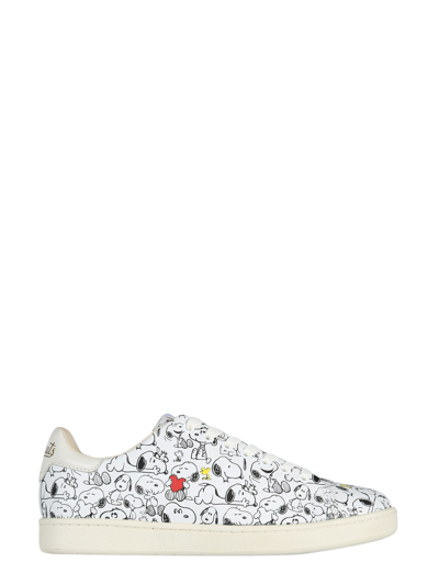 Shop Moa Master Of Arts Snoopy Sneakers In Bianco