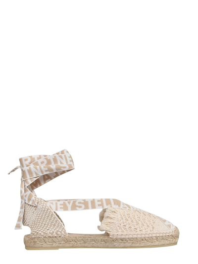 Shop Stella Mccartney Gaia Espadrille In Cipria