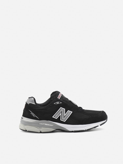 Shop New Balance Made In Usa 990v3 Sneakers In Leather In Black