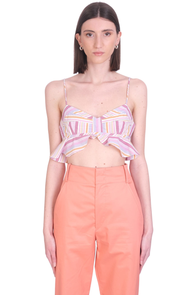Shop Isabel Marant Telmani Topwear In Rose-pink Cotton