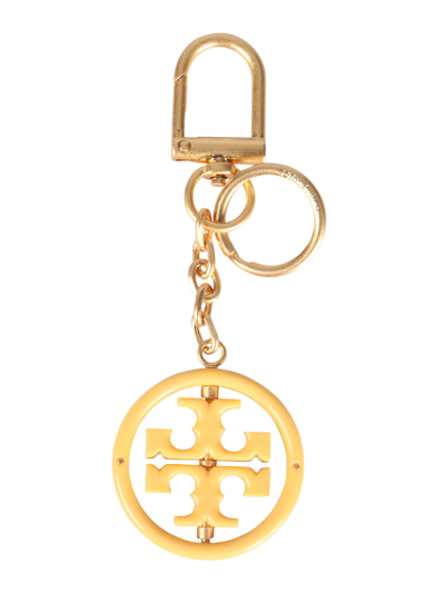 Shop Tory Burch Key Ring With Logo In Oro