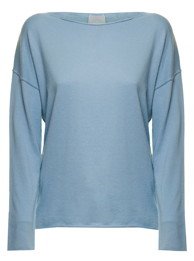 Shop Allude Womans Cotton And Cashmere Sugar Pape Color Sweater In Blu