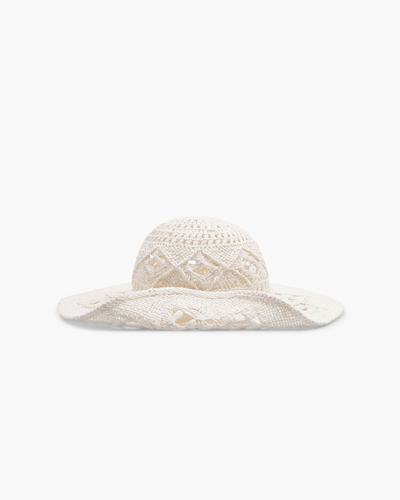 Shop Ruslan Baginskiy Knitted Straw Hat In White