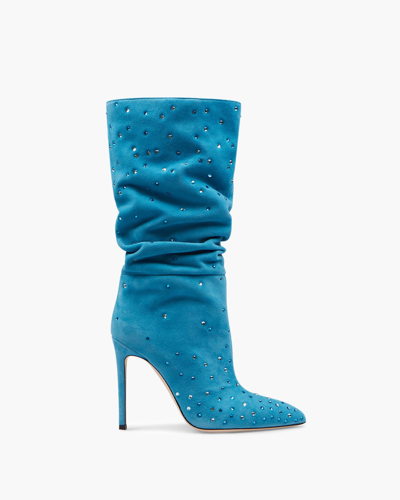 Shop Paris Texas Holly Slouchy Boots With Crystals In Light Lopez