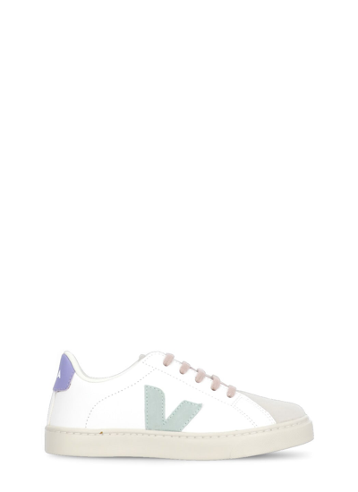 Shop Veja Esplar Laces Sneakers In Extra-white_matcha_lavande