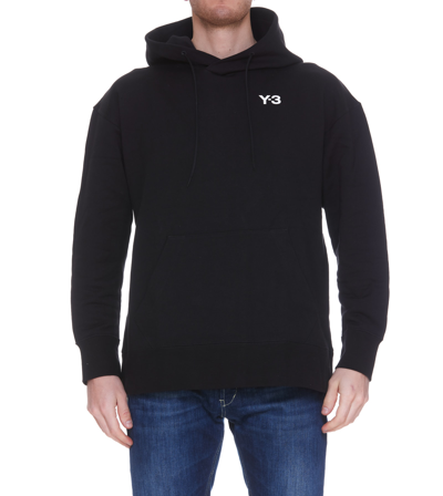 Shop Y-3 Logo Hoodie In Black