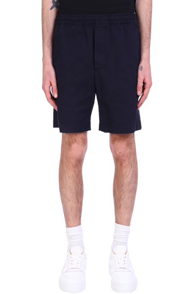 Shop Mauro Grifoni Shorts In Blue Cotton