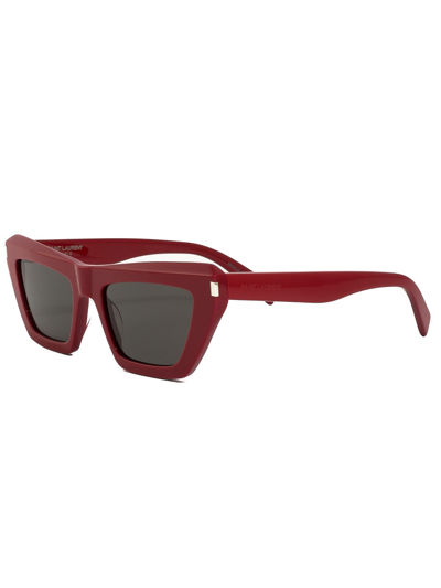 Shop Saint Laurent 1a0q47q0a In Red Red Grey