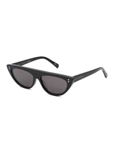 Stella Mccartney Sc0203s Sunglasses In Black Black Smoke