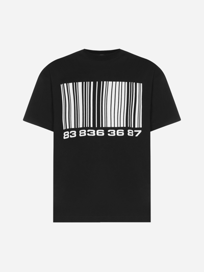 Shop Vtmnts Big Barcode Cotton T-shirt