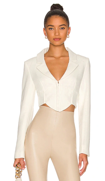 Shop Bardot Marcella Corset Blazer In White