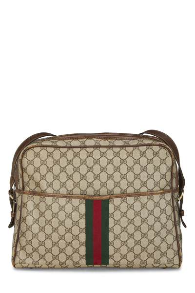 Gucci Beige GG Supreme Canvas Web Backpack Gucci