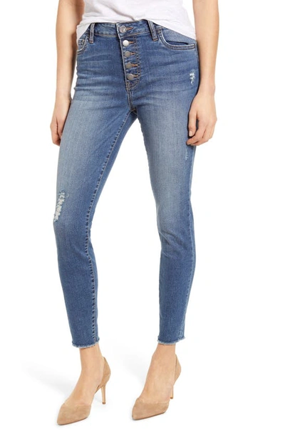 Shop Kut From The Kloth Connie High Waist Distressed Fray Hem Ankle Skinny Jeans In Reinstate