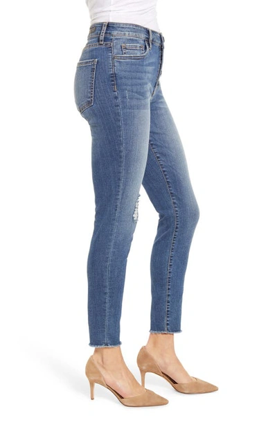 Shop Kut From The Kloth Connie High Waist Distressed Fray Hem Ankle Skinny Jeans In Reinstate