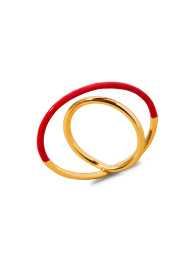 Shop Alexis Bittar Women's Retro Memphis 14k Yellow Goldplated Orbit Ring