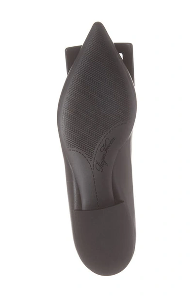 Roger Vivier Gommettine Leather Ballet Flats With Tonal Buckle In Black