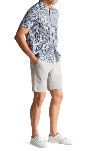 Shop Ted Baker Ashfrd Chino Shorts In Light Grey