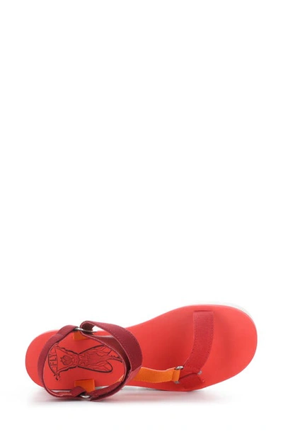 Shop Fly London Yefa Wedge Sandal In Multi/ Red