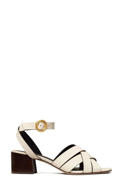 Tory Burch City Heel Ankle Strap Sandal In New Ivory | ModeSens