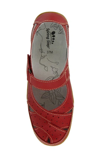 Shop Spring Step Streetwise Mary Jane Flat In Red Leather