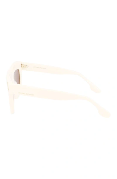 Victoria Beckham 51mm Sculptural Square Sunglasses In Ivory