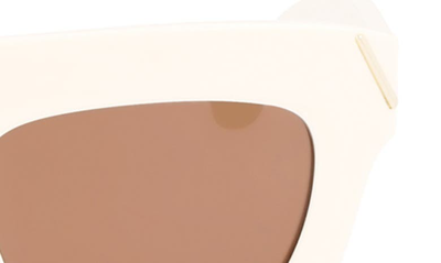 Victoria Beckham 51mm Sculptural Square Sunglasses In Ivory