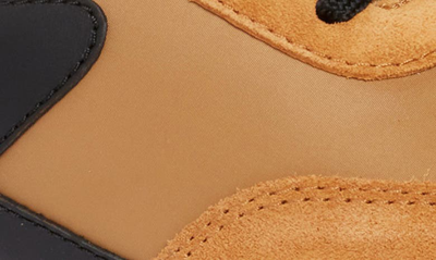 Rag & Bone Retro Runner Suede And Leather-trimmed Recycled Shell Sneakers In Mustard
