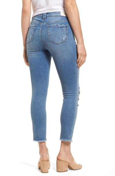 Shop Slink Jeans Frayed Hem Ankle Jeans In Eden