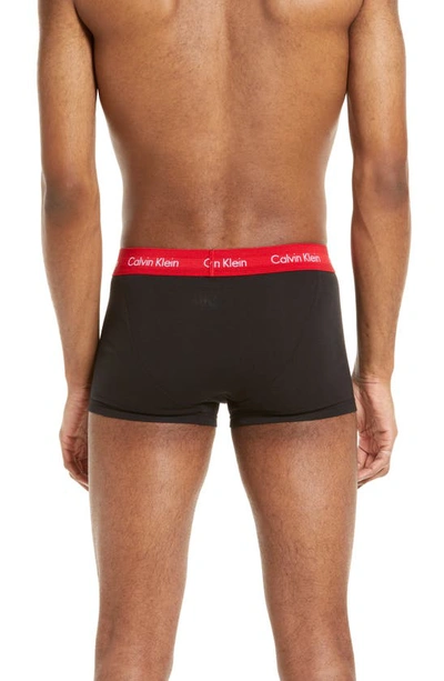 Shop Calvin Klein 3-pack Stretch Cotton Trunks In 1sx Black Bodie