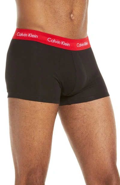 Shop Calvin Klein 3-pack Stretch Cotton Trunks In 1sx Black Bodie