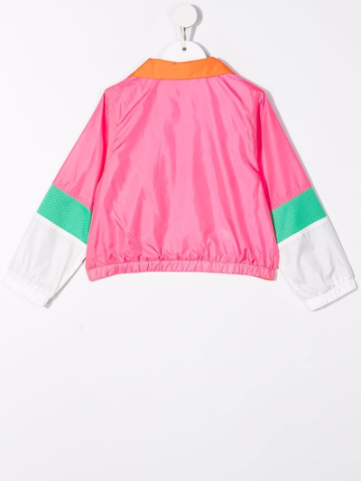Shop Stella Mccartney Colour-block Sports Jacket In Pink