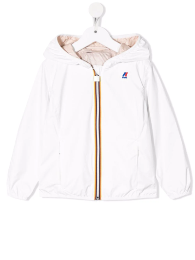 Shop K-way Reversible Hooded Jacket In White