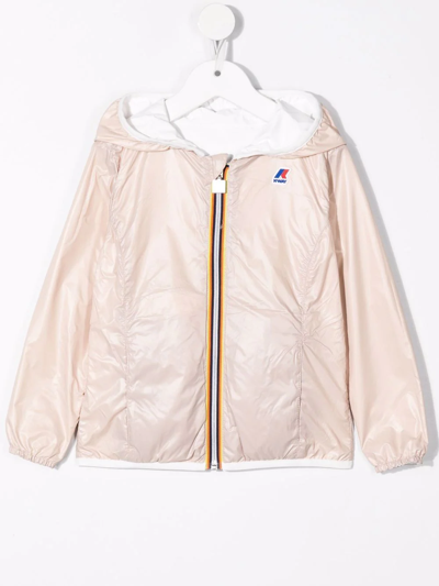 Shop K-way Reversible Hooded Jacket In White