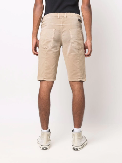 Shop Diesel Drawstring Slim-cut Shorts In Neutrals