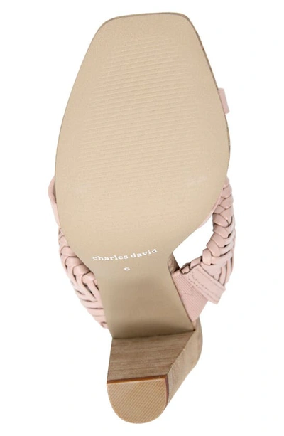 Shop Charles David Horatio Block Heel Leather Sandal In Pink Clay