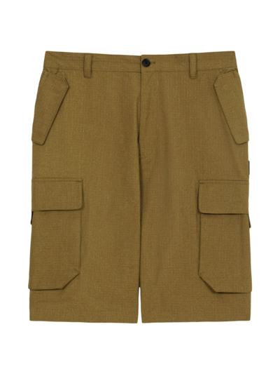 Shop Kenzo Men's Cargo Shorts In Olive