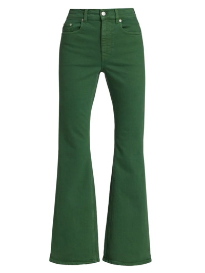 Shop Jw Anderson Women's Mid-rise Bootcut Jeans In Green