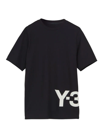 Shop Y-3 Jersey Logo T-shirt In Black