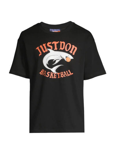 Shop Just Don Basketball T-shirt In Black