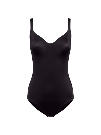 Shop Wolford Women's Formfitting Sleeveless V-neck Bodysuit In Black