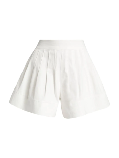 Shop Amur Women's Alice Pleated Shorts In Off White