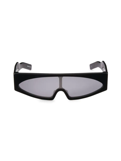 Shop Rick Owens Men's Gene 70mm Square Sunglasses In Black