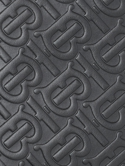 Shop Burberry Monogram Zip Around Wallet In Grey