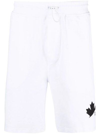Dsquared2 Logo-print Track Shorts In White