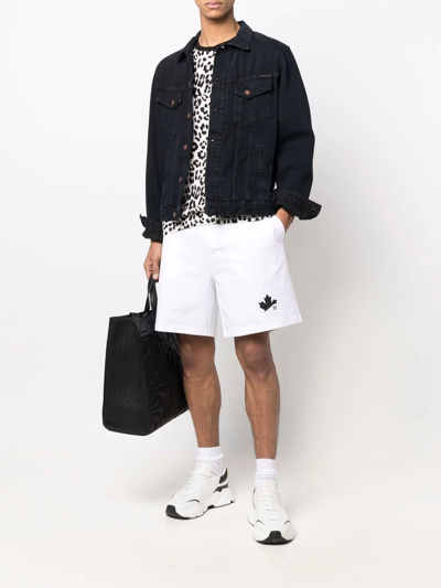 Dsquared2 Logo-print Track Shorts In White