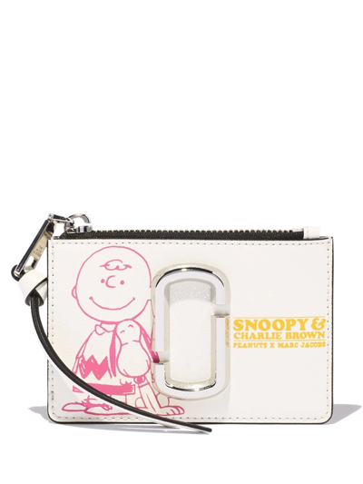 Shop Marc Jacobs X Peanuts The Snapshot Leather Wallet In Orange