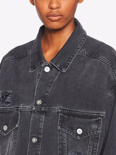 Shop Miu Miu Black Denim Jacket